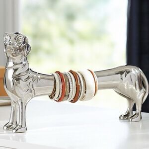Pottery Barn Dachshund Bracelet Jewelry Holder Stand SOLD OUT Rare Dog Decor